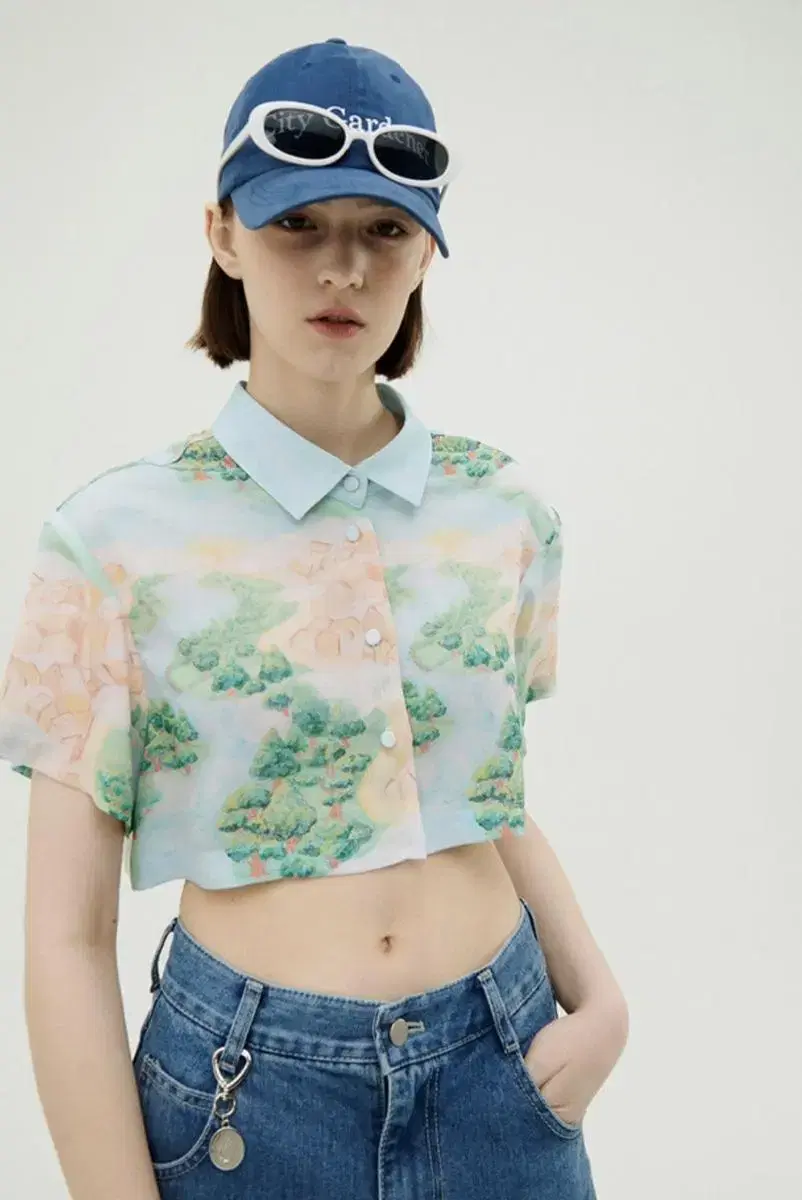 Gocori crop shirt / 고코리 크롭 셔츠